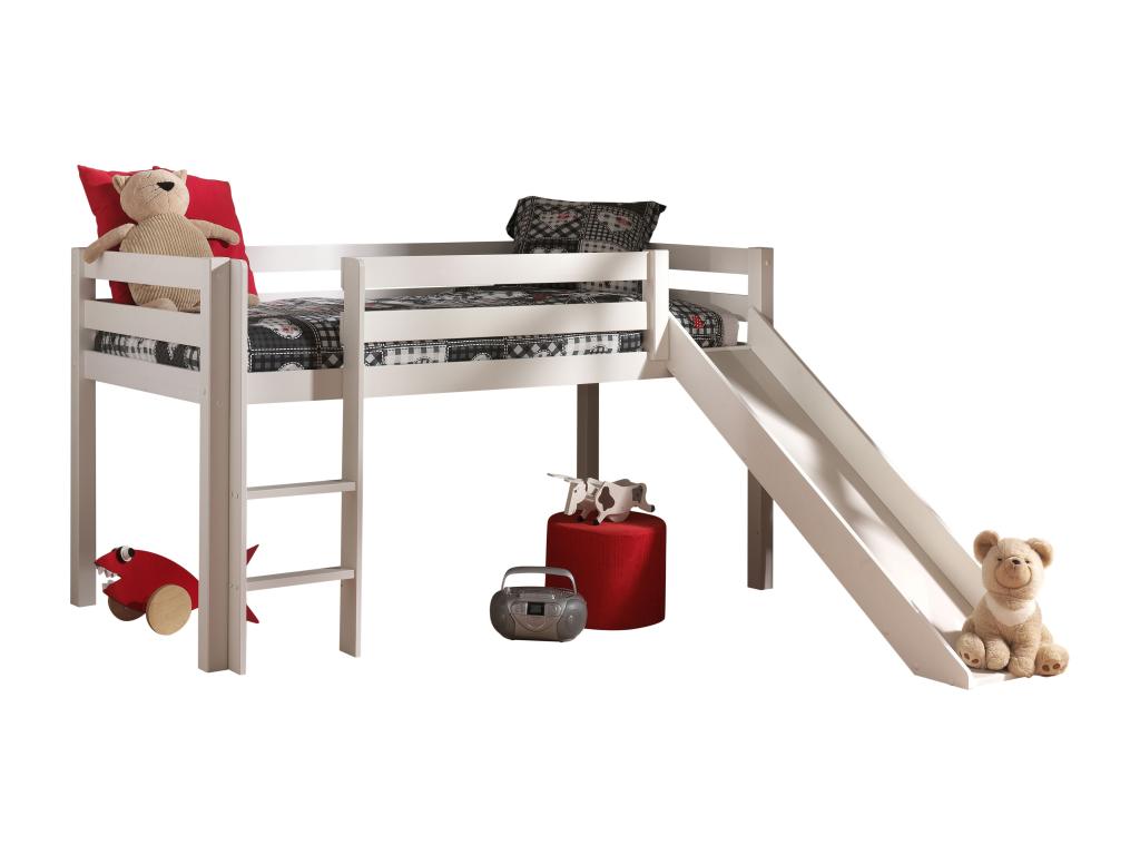 Children's Bed with Slide Meubiana Princess 90x200cm White