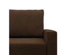 U-shaped corner sofa with sleeper function and reversible cushion, Meubiana Brown