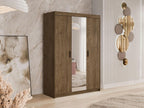 Meubiana 102 Lefkas oak wardrobe, 191x133x53cm, with hinged doors