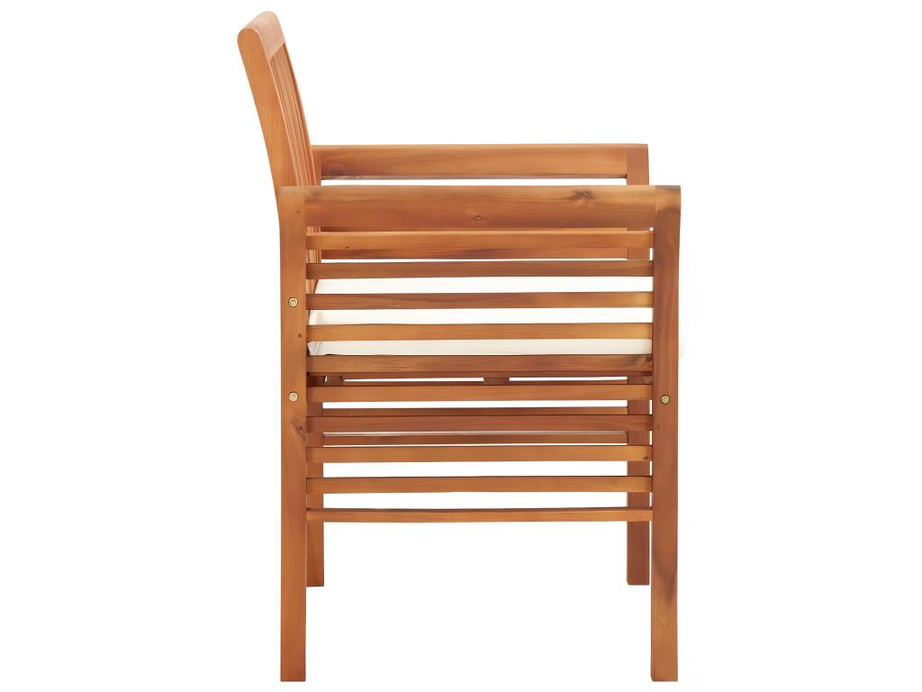 Meubiana Garden Dining Chairs and Cushions, Set of 8, Wood