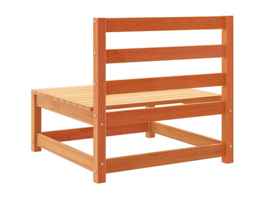 12-piece garden furniture set, brown wax finish, solid pine wood