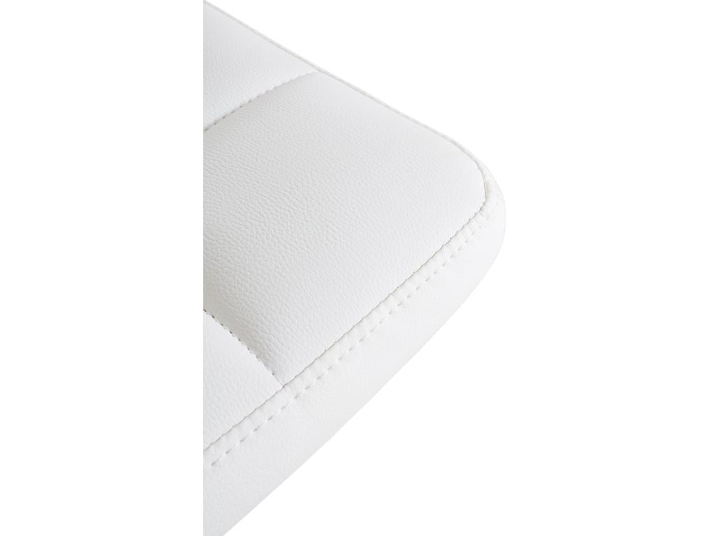 Bar stool - Faux leather / Metal - White - Homzora