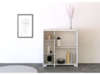 Meubiana high-gloss white 3-door sideboard, 103x35x110 cm