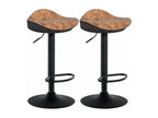Set of 2 brown metal stools 39x40x66 cm 10 0004015