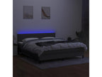 Meubiana bed base and mattress with LED lighting, Dark Grey, 180x200