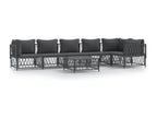 7-piece garden furniture set with anthracite steel cushions