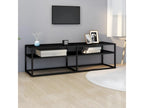 Black TV stand 140x40x40.5 cm Tempered glass