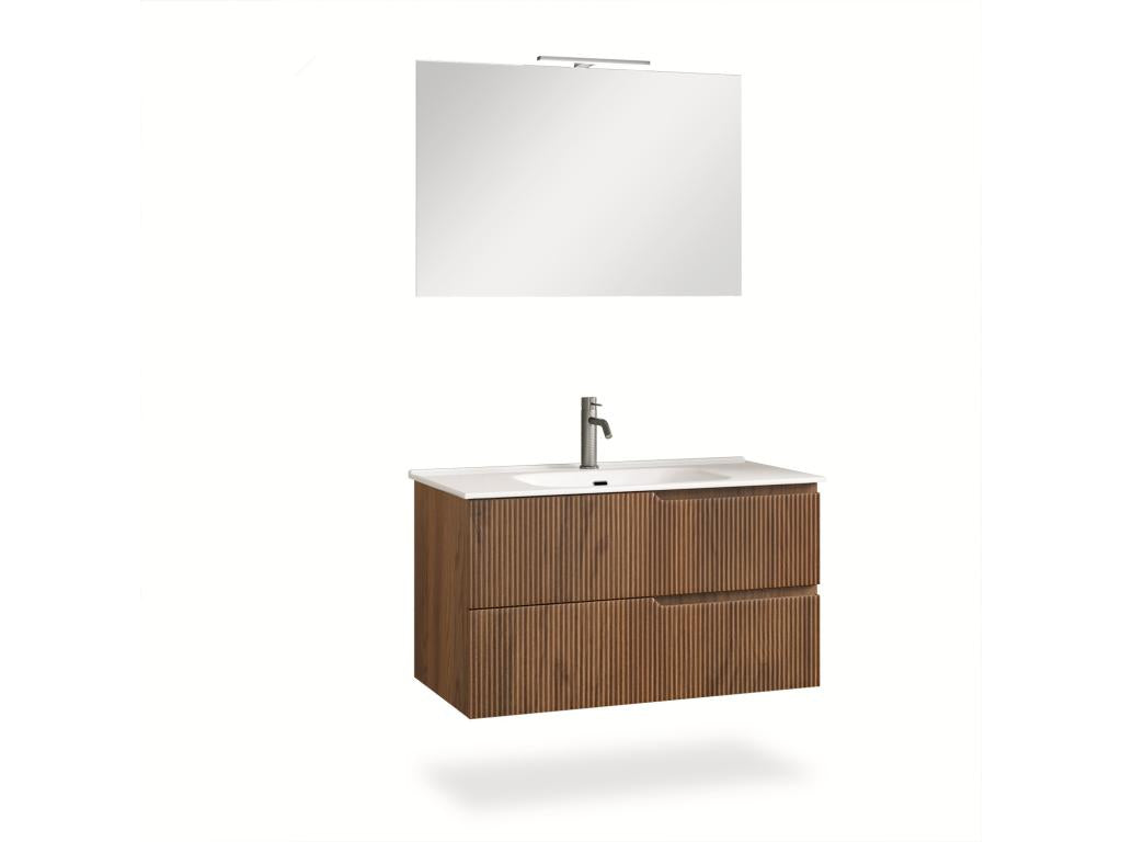 Meubiana 4-piece bathroom set in Oak