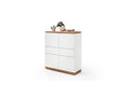 Chest of drawers with 4 doors and 2 drawers in white lacquered wood - CO16013