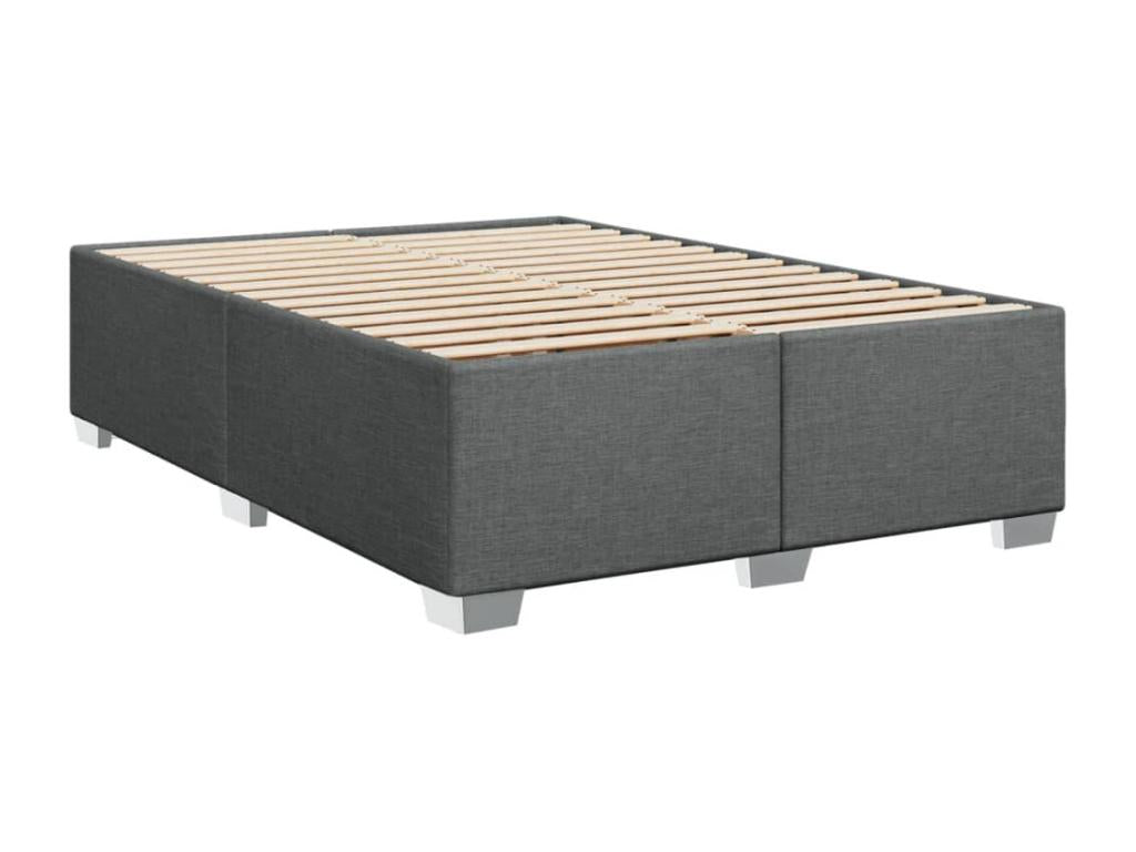 Meubiana bed base with mattress, dark grey, 160x200cm, fabric