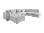 Meubiana 180 Corner Sofa Grey with Sleeping Function 348x205x76cm