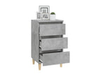 Concrete grey bedside table 40x35x70 cm engineered wood