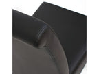 6x M37 dining chairs - matte black faux leather with dark legs