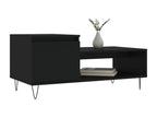 Black coffee table, 100x50x45 cm, engineered wood