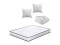 Bed base and mattress set 140x190 cm Bed Set with 2 pillows and duvet