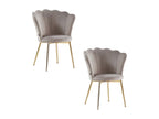 Set of 2 Meubiana Gold chairs with velvet seats