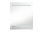 Bathroom cabinet with glossy white LED mirror, 50x14x60cm