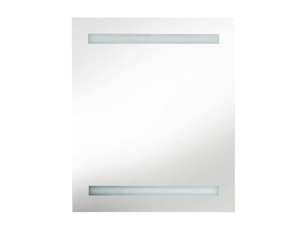 Bathroom cabinet with glossy white LED mirror, 50x14x60cm