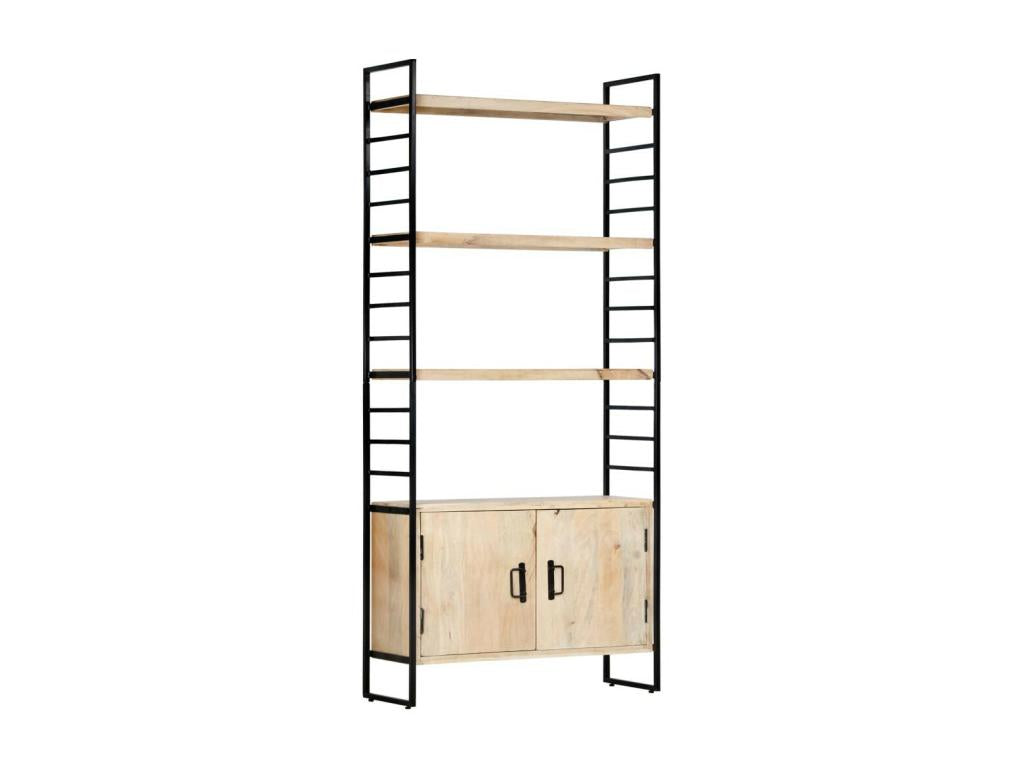 4-tier bookcase 80x30x180 Solid mango wood