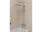 Thermostatic shower and bath column, brushed nickel - Meubiana
