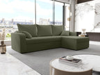 Meubiana convertible and reversible corner sofa in khaki green corduroy