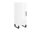 High-gloss white sideboard, 34.5x34x180 cm, engineered wood