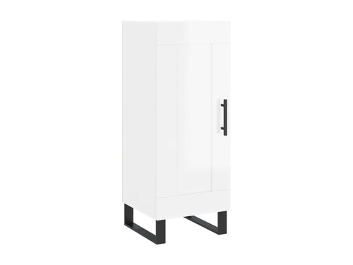 High-gloss white sideboard, 34.5x34x180 cm, engineered wood
