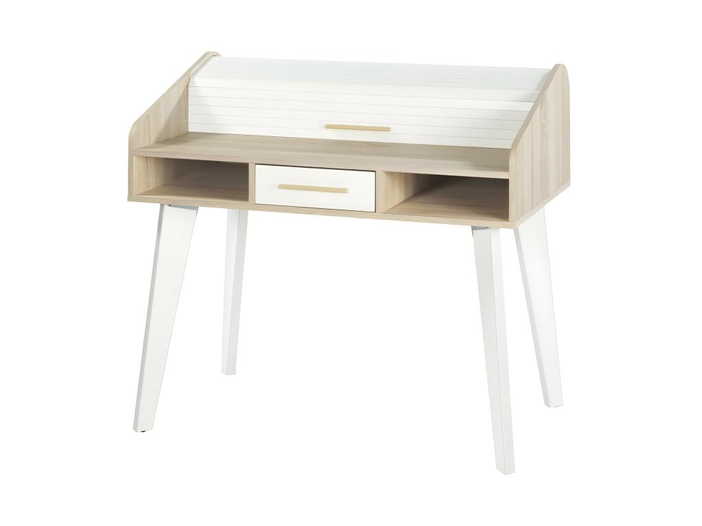 Roll-top desk with 1 drawer - Meubiana n 2