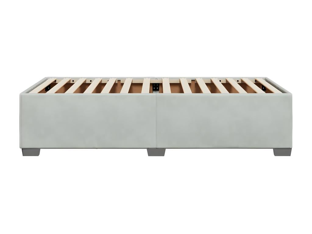 Light Grey Bed Frame 90x200 cm Velvet