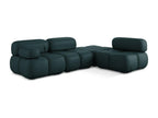 Meubiana Modular Right-Hand Corner Sofa in Artificial Leather - Navy Blue