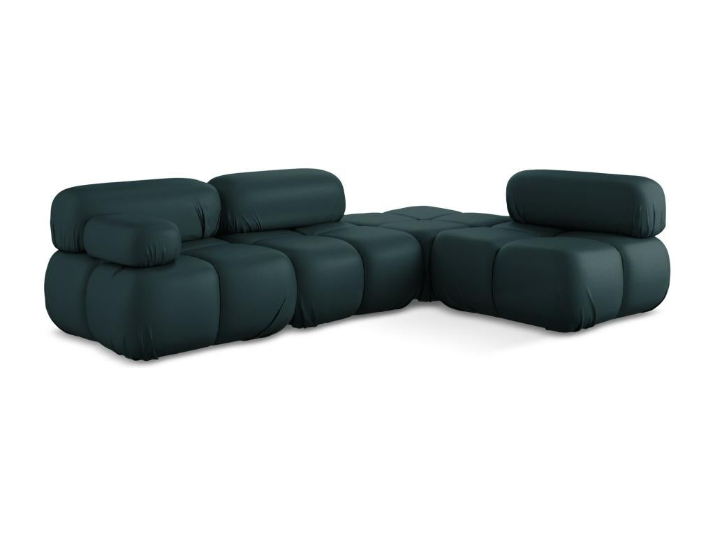 Meubiana Modular Right-Hand Corner Sofa in Artificial Leather - Navy Blue