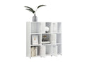 Glossy white bookcase, 90x30x90 cm, chipboard