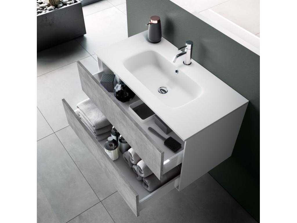 Meubiana 4-piece cement bathroom set
