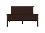 Dark Brown Bed Solid Pine Wood 140x200 2