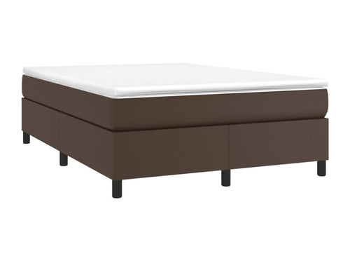 Brown bed frame 140x200 Faux leather