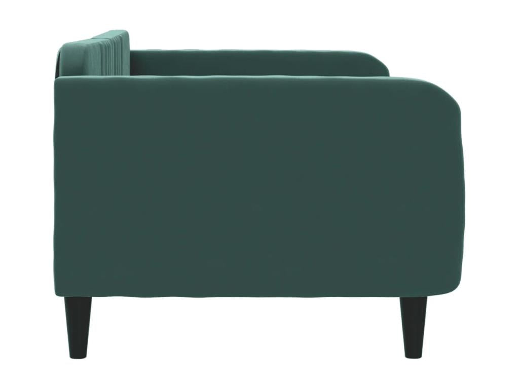 Dark green daybed 100x200 cm velvet