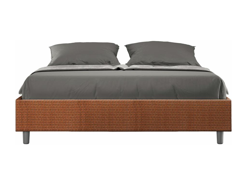 Labirinto 04 upholstered double storage bed 160x210 Meubiana fabric