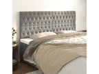 4-piece headboard set, light grey, 100x7x78/88 cm, velvet