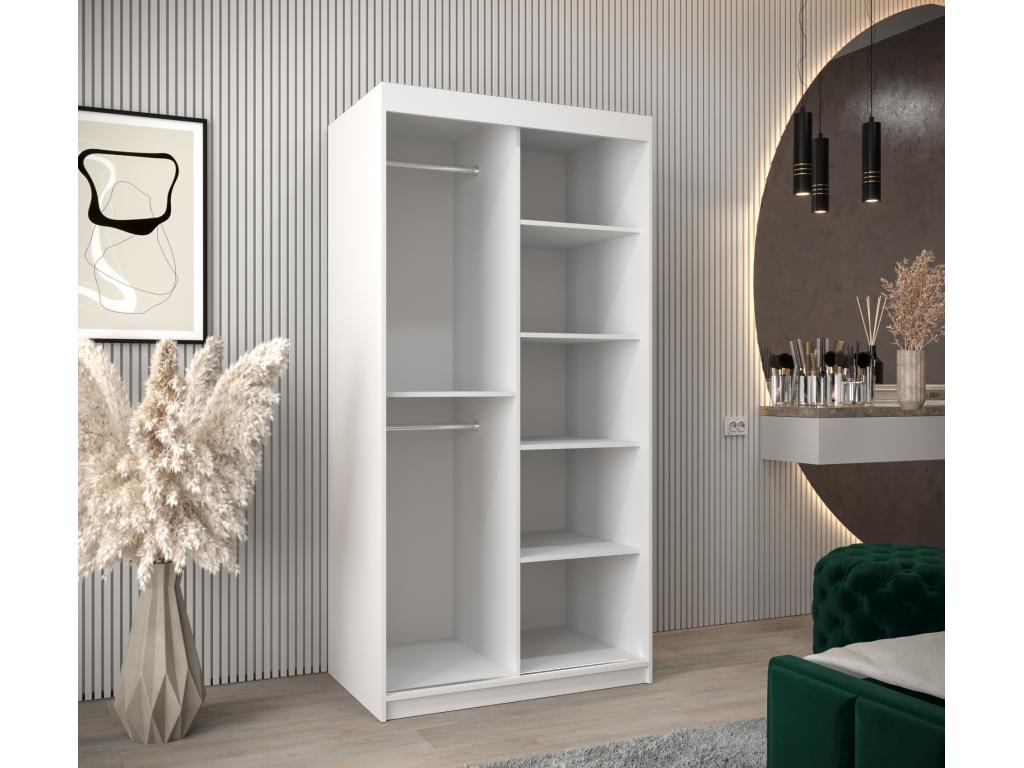 Meubiana 4 Sliding Door Wardrobe 200/100/62 2 Doors White/Meubiana