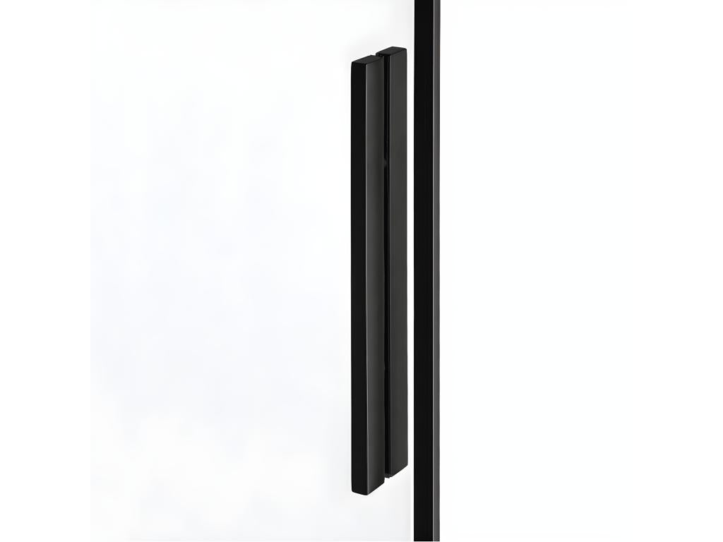 150x80cm sliding shower enclosure CANARIES BLACK, front access