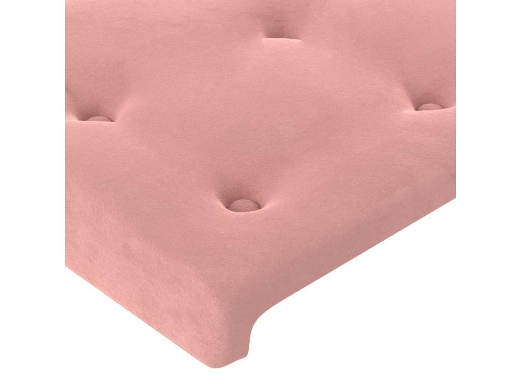 2-Piece Headboard Set, Pink, 72x5x78/88 cm, Velvet