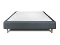 Upholstered bed base in anthracite grey velvet, 160x200 cm, 35 cm high