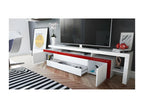 Blackberry and White Lacquered TV Stand 227cm with LED