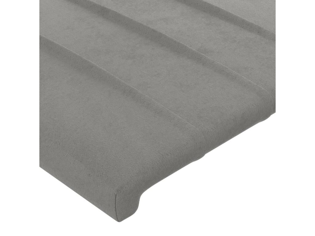 2-piece headboard set, light grey, 80x5x78/88 cm, velvet