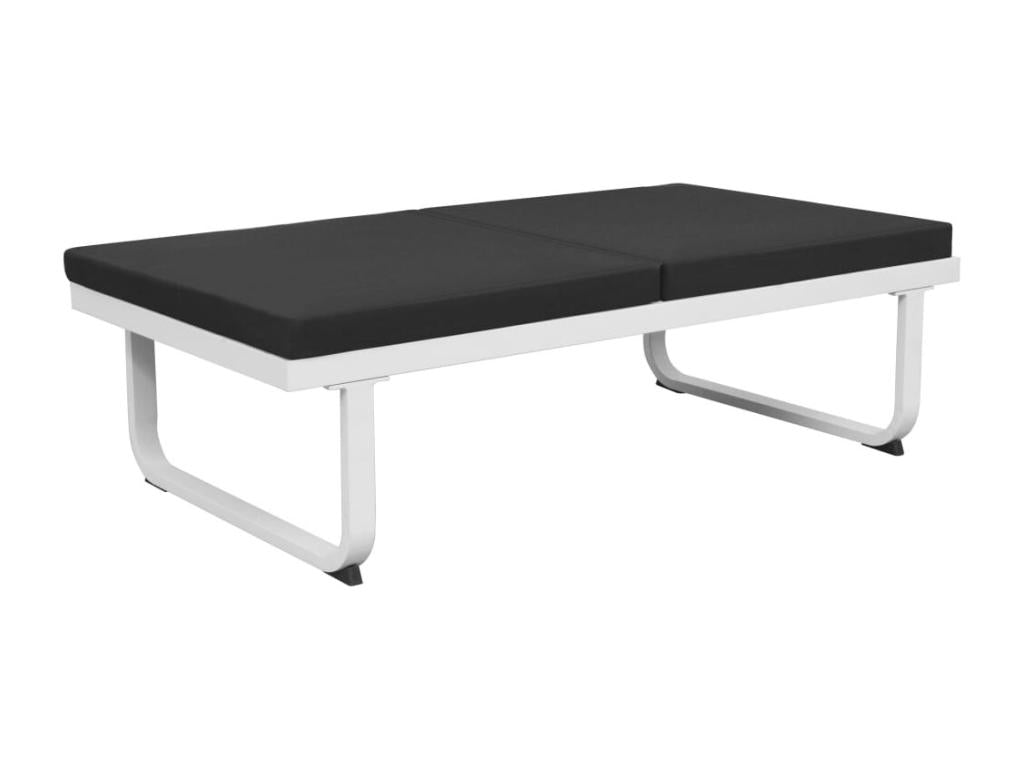 5-piece garden furniture set, Textilene, Aluminum, Black