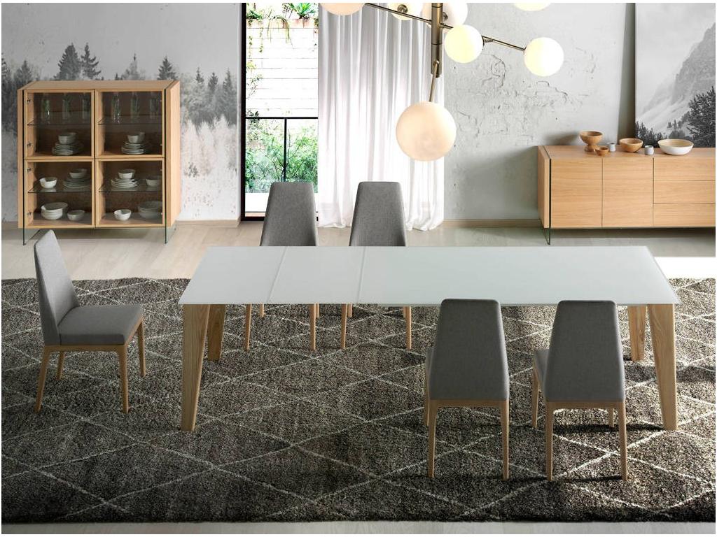 Meubiana fabric chair with light oak legs - Meubiana color 54