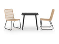3-piece outdoor dining set, woven resin and glass 4