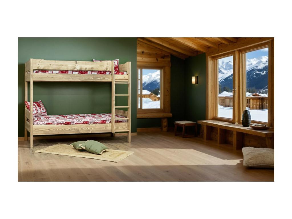 Meubiana mountain-style bunk bed - brushed wax finish