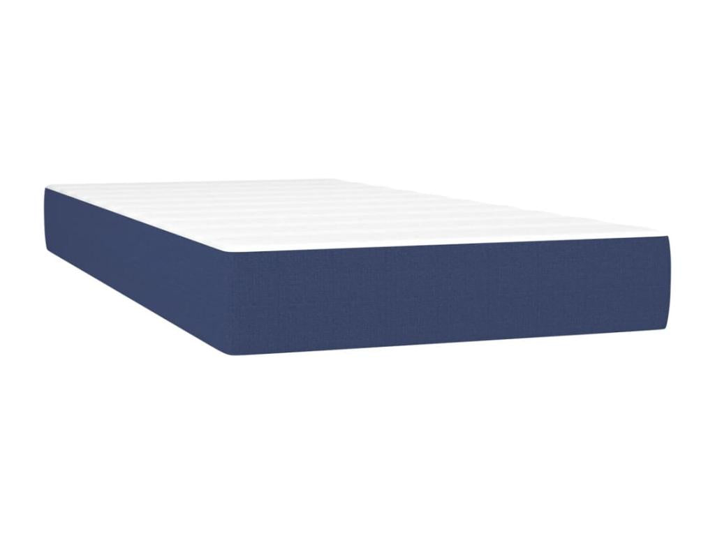 Meubiana bed base with blue mattress 120x190 cm fabric