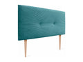 Meubiana Plain Corduroy Headboard with Buttons 160x105 with Bed Legs 150/160 - Green Meubiana